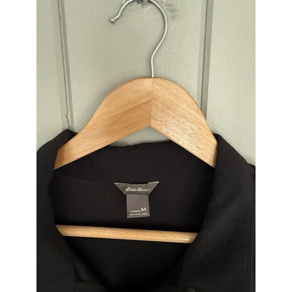 Eddie Bauer Lightweight Departure Jacket Full Zip M Medium Hiking Fishing Black - Picture 3 of 6